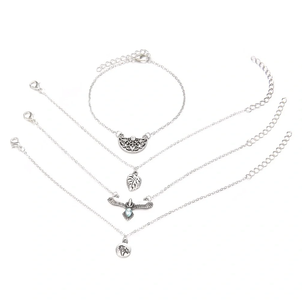 *CALLIOPE* 4-Pc Silver Eagle Fashion Bracelet Set